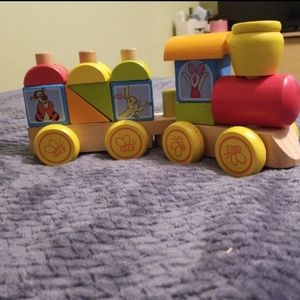 Infant and toddler build your own wooden train